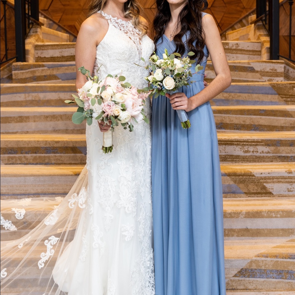 Birdy grey dusty blue bridesmaid dress size XS